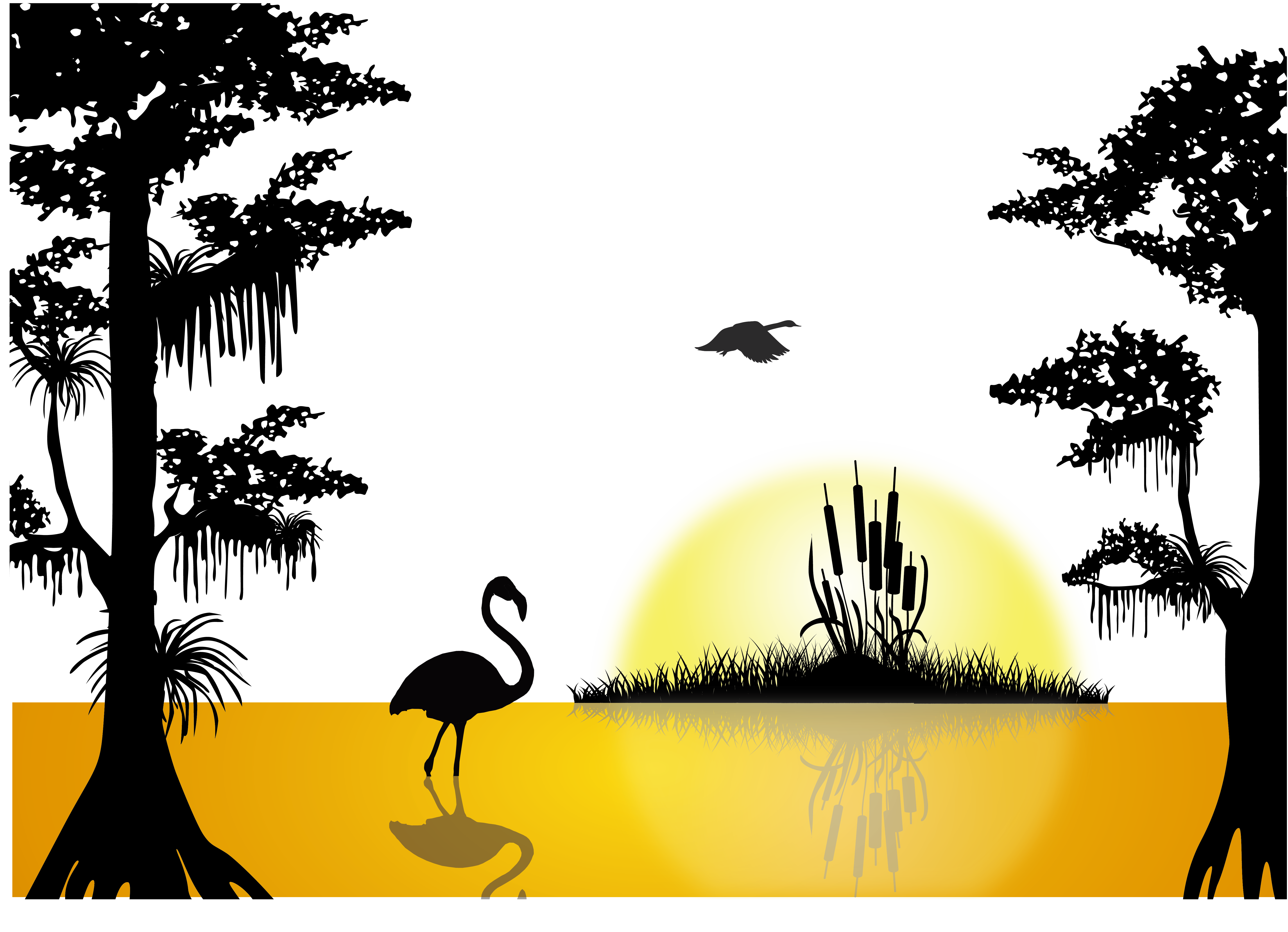 Silhouette at getdrawings com. Sunset clipart lake sunset