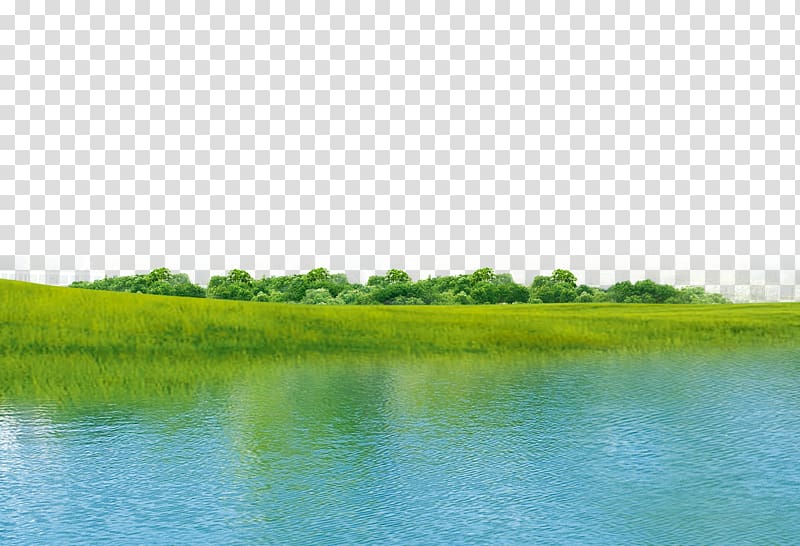 Calm large body of. Clipart lake grassland