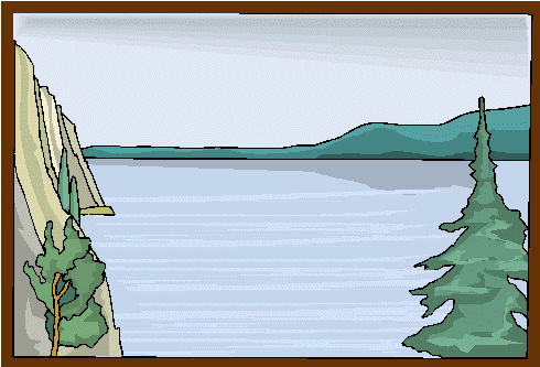 clipart lake lake scene
