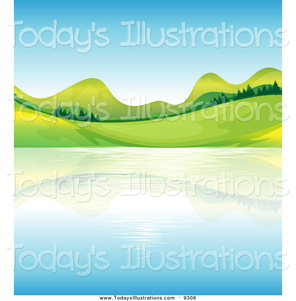 Of a spring and. Lake clipart lanscape