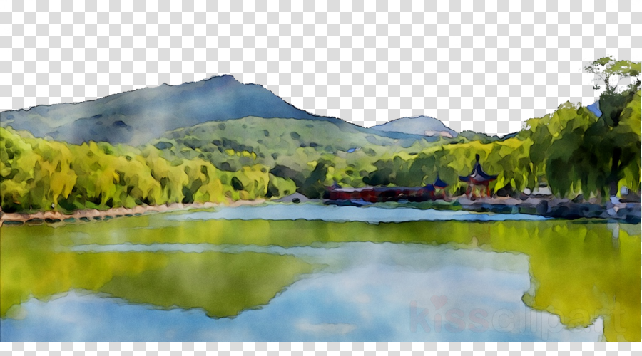lake clipart water reflection