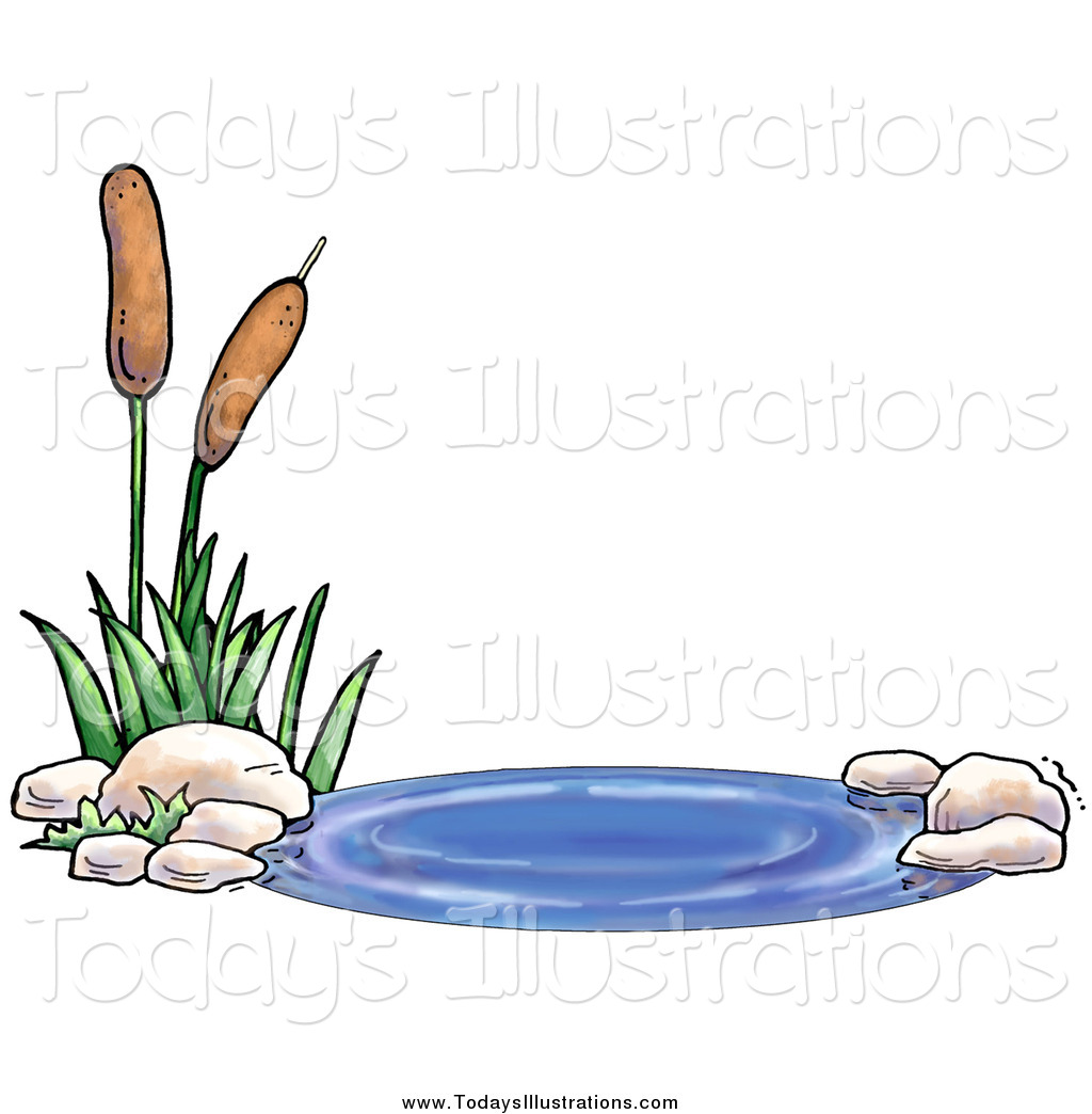 clipart lake pond reed