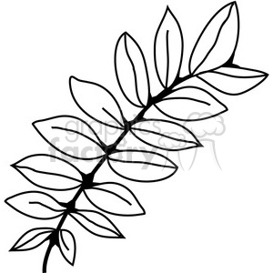 leaves clipart line