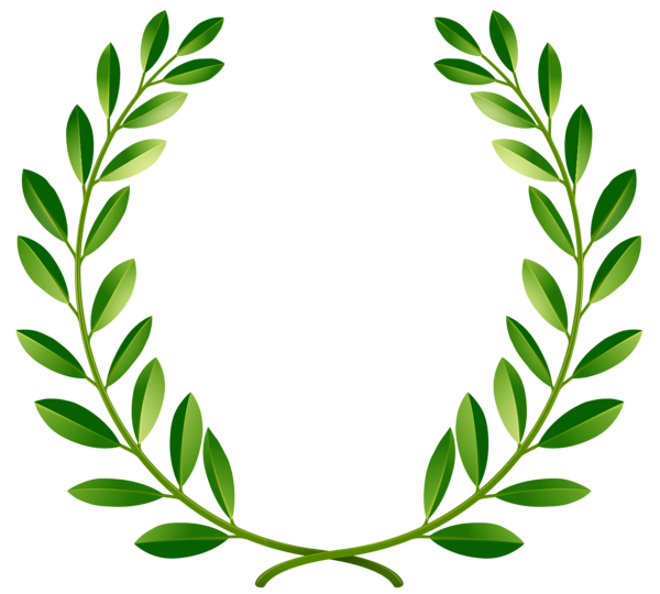 Green laurel leaves png. Navy clipart wreath
