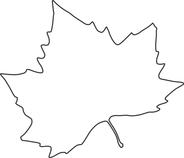 clipart leaves outline