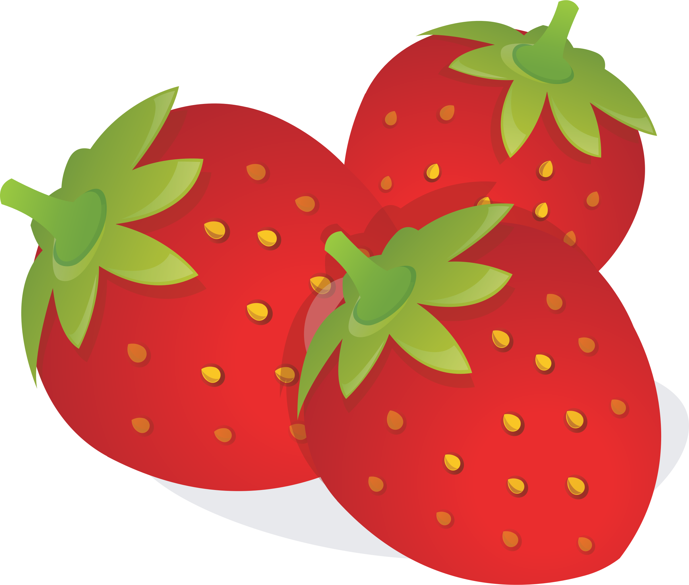 clipart leaf strawberry