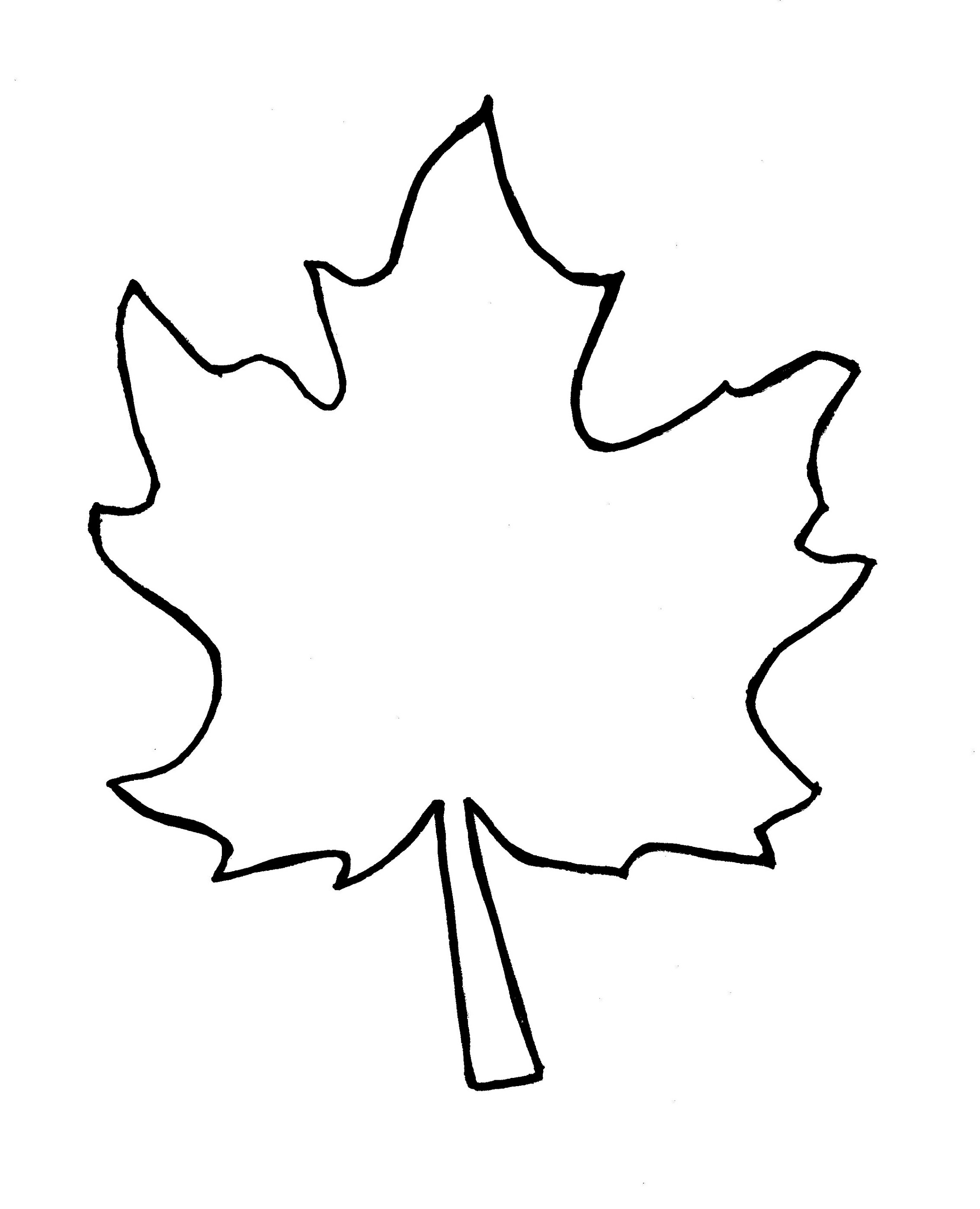 Autumn outline free to. Clipart leaf template