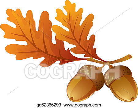 Eps illustration vector gg. Clipart leaves acorn
