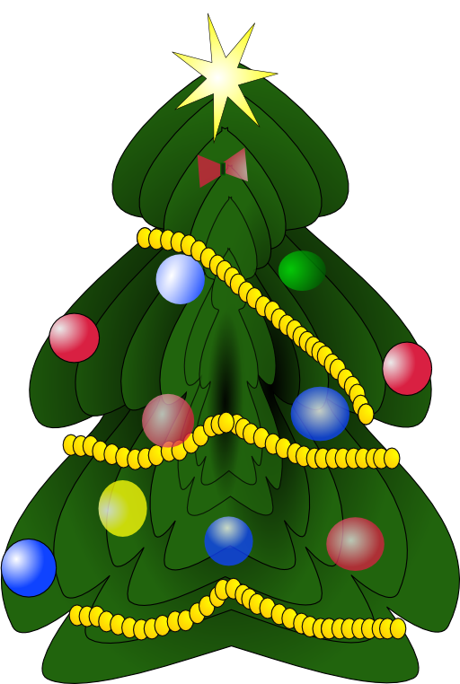 clipart leaves christmas tree