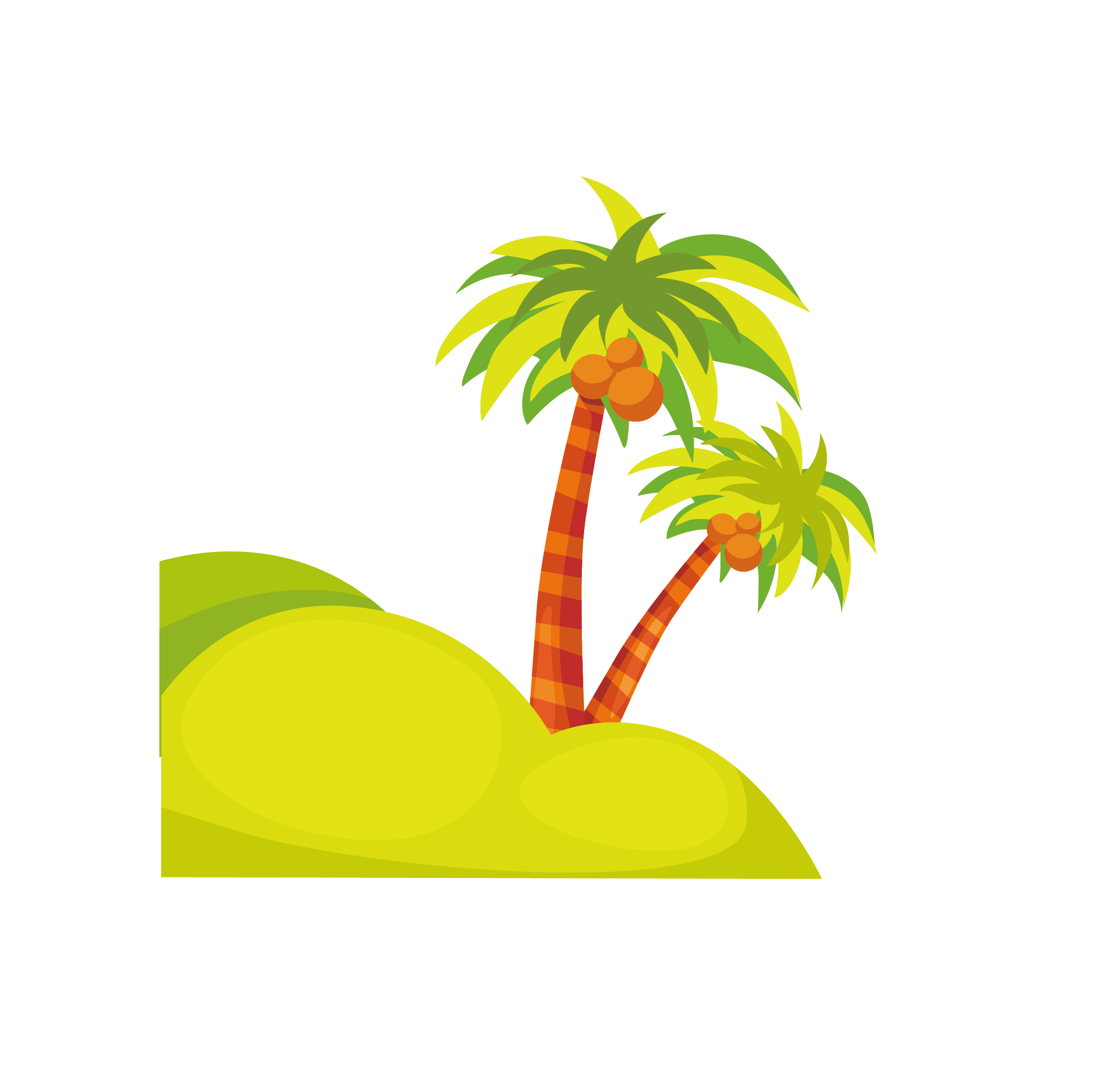 Cartoon clip art tree. Coconut clipart vacation