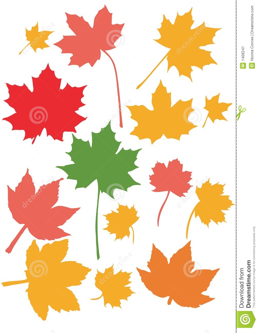 clipart leaves colourful leave