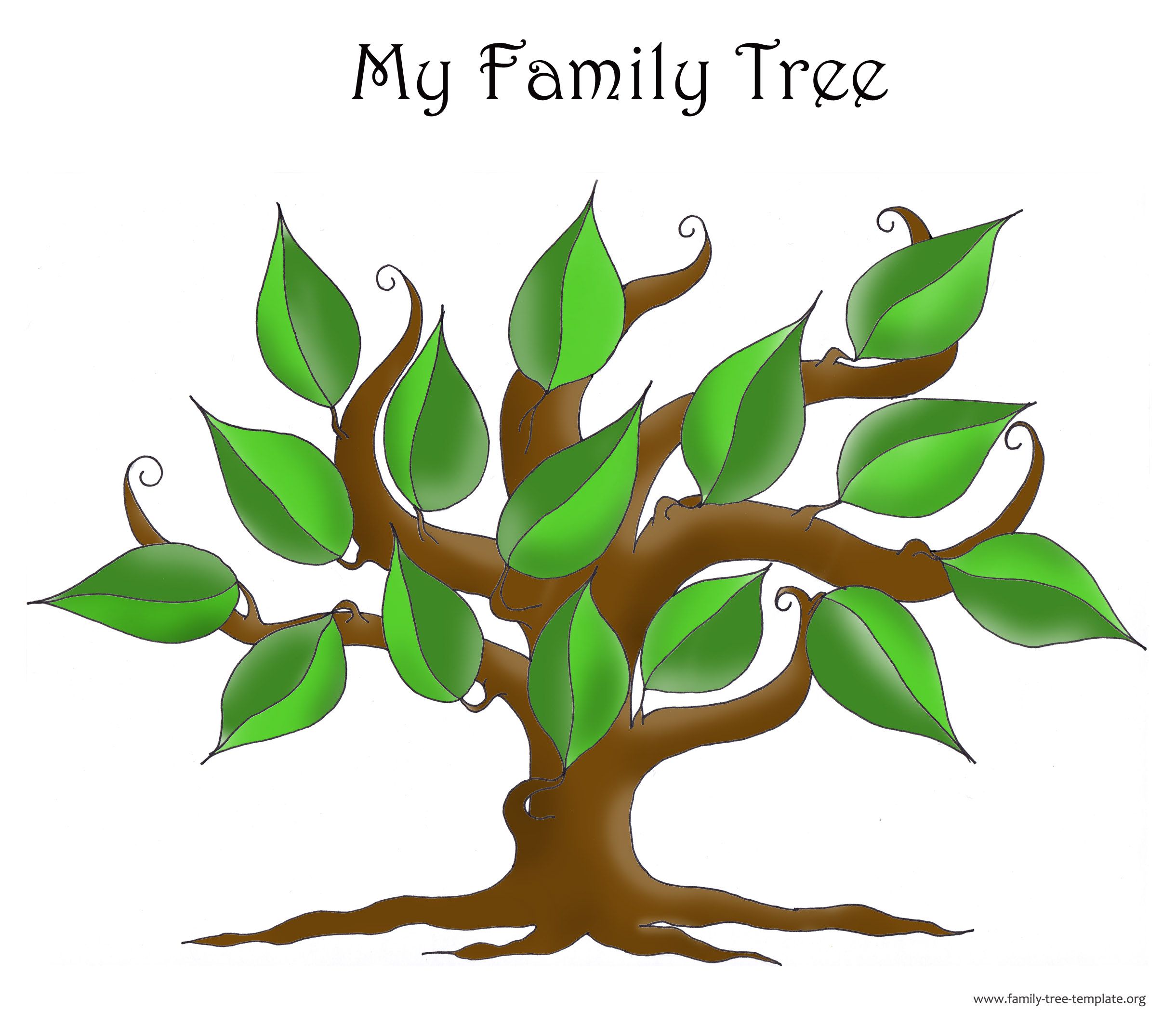 leaves clipart family tree