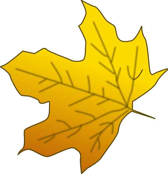 Yellow clip art at. Clipart leaves maple leaf