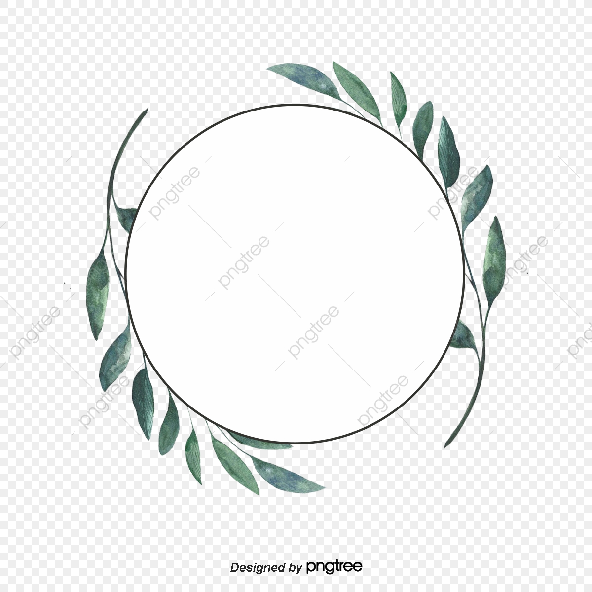 leaves clipart round leaf