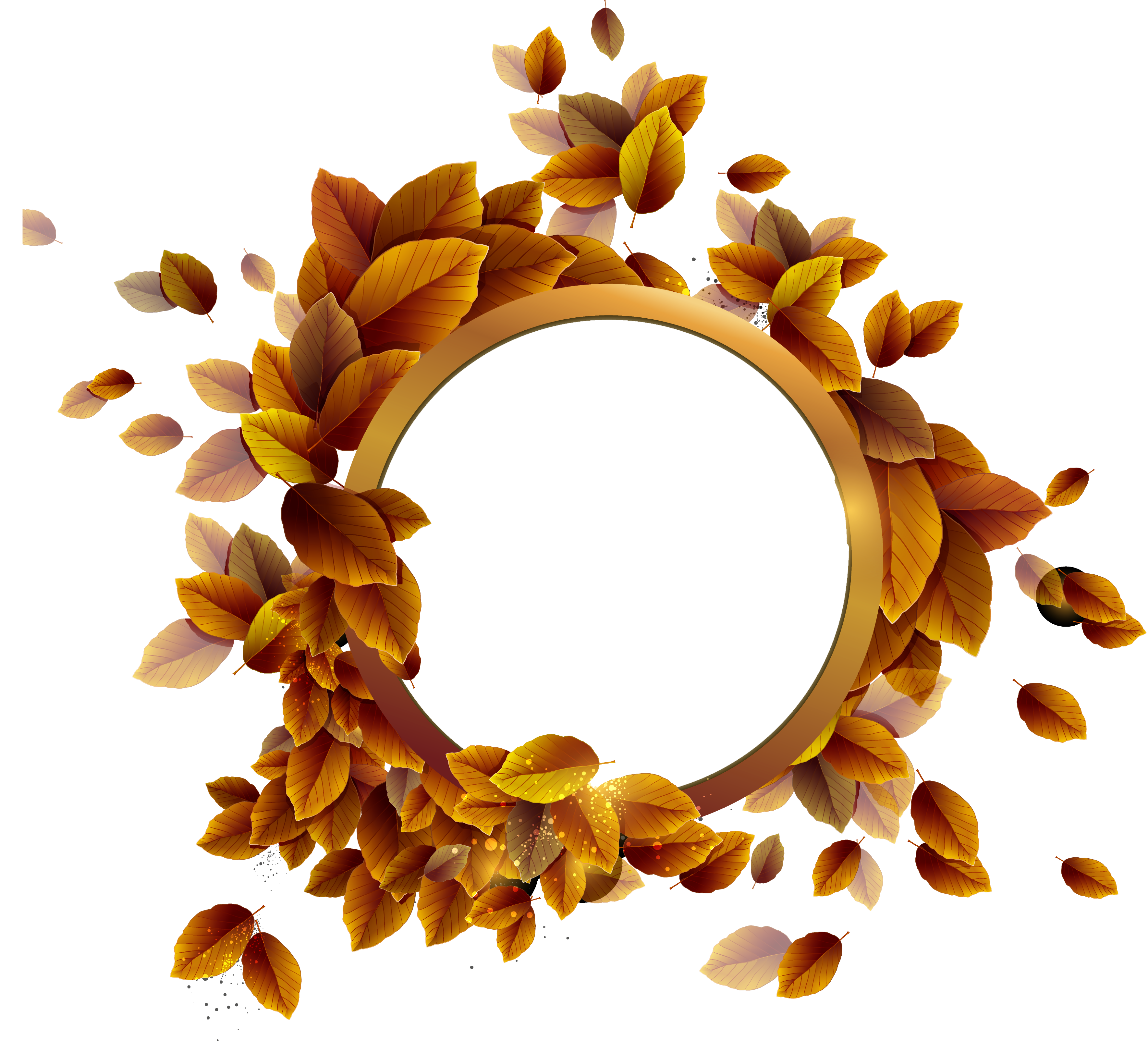 Fall leaves gallery yopriceville. Round frame png