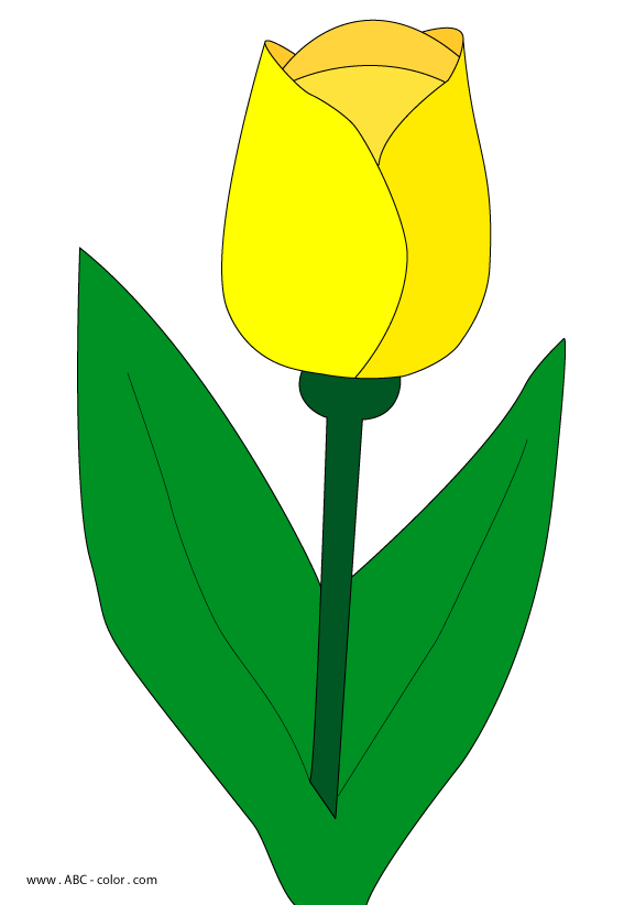 leaves clipart tulip