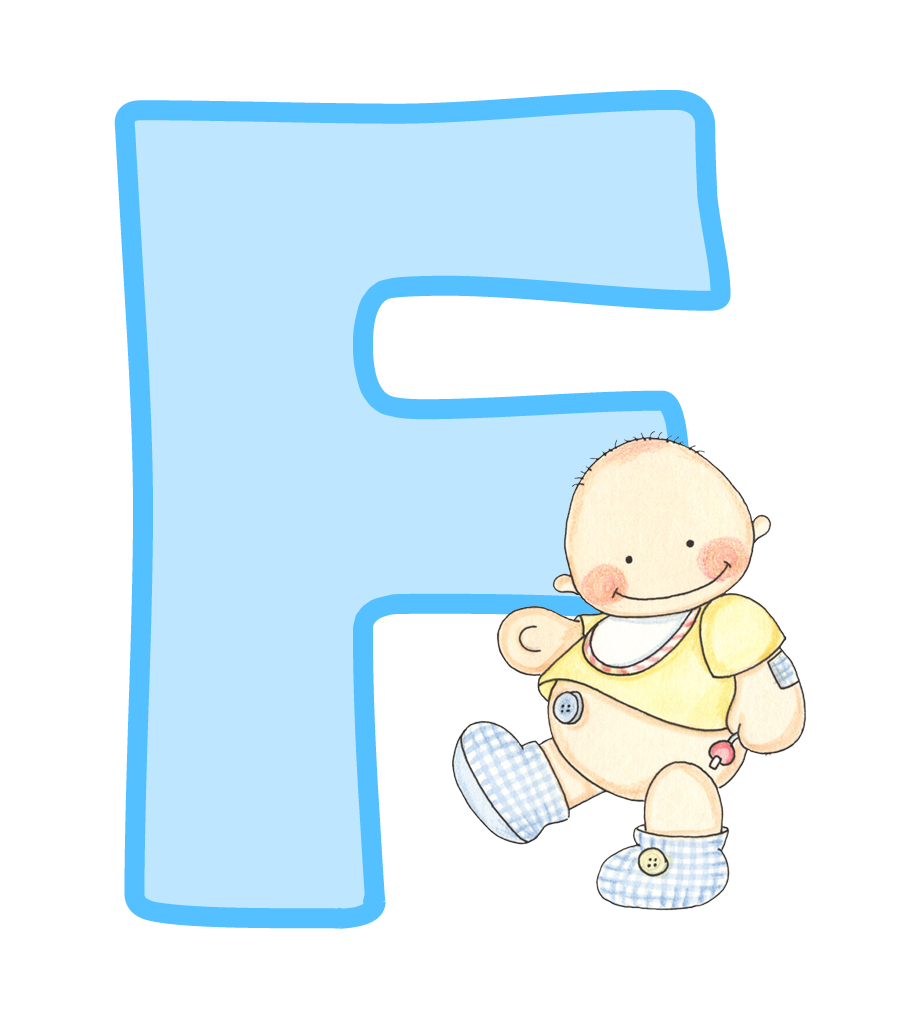 Clipart letters baby. Alfabeto con lindo beb