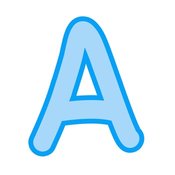 Bulletin board alphabet baby. Clipart letters blue
