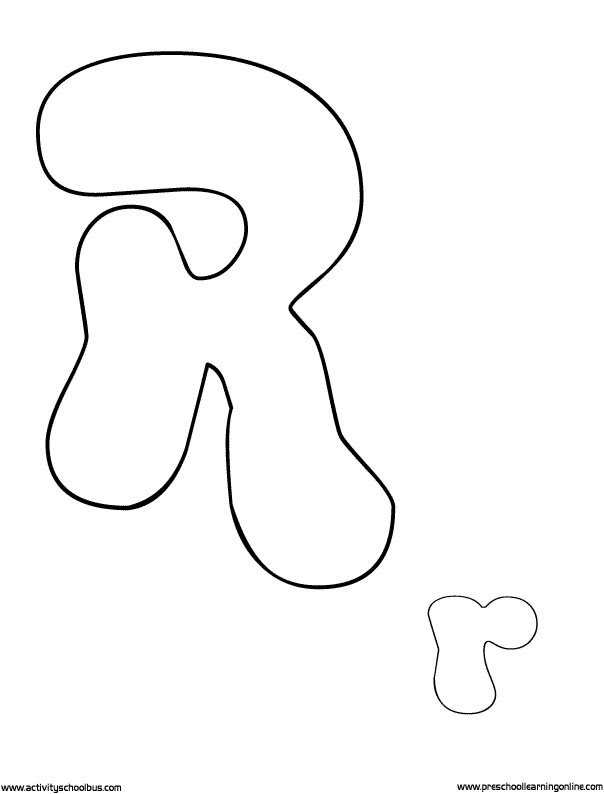 r clipart bubble letter