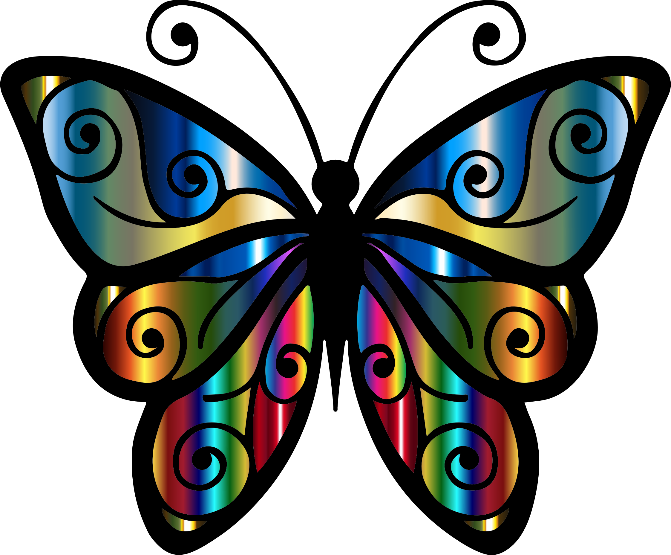 letter clipart butterfly