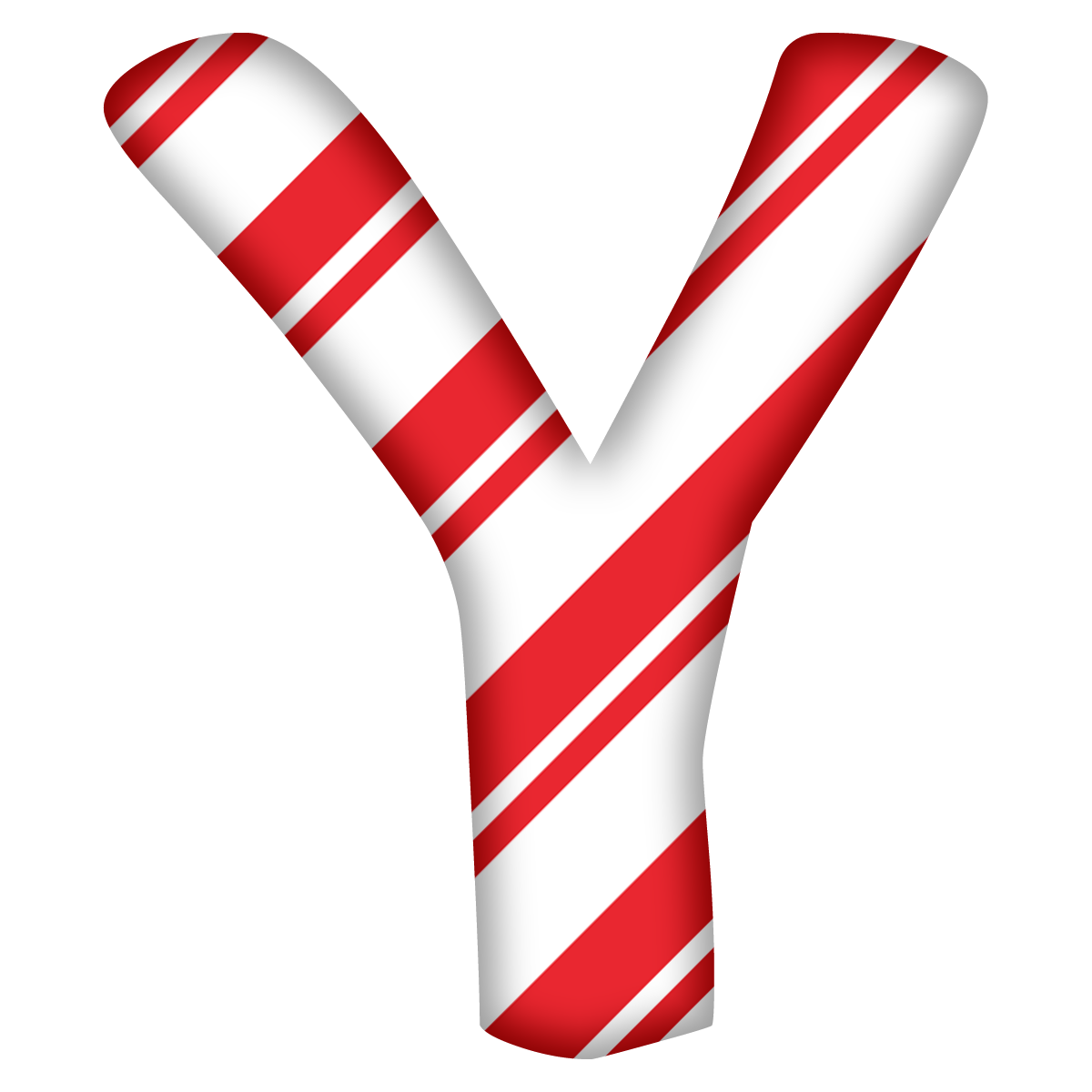 letter clipart candy cane