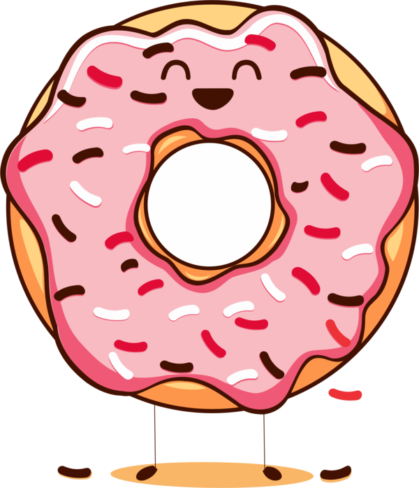 Happy donuts on behance. Donut clipart watercolor