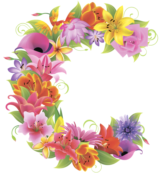 Clipart letters floral, Clipart letters floral Transparent FREE for