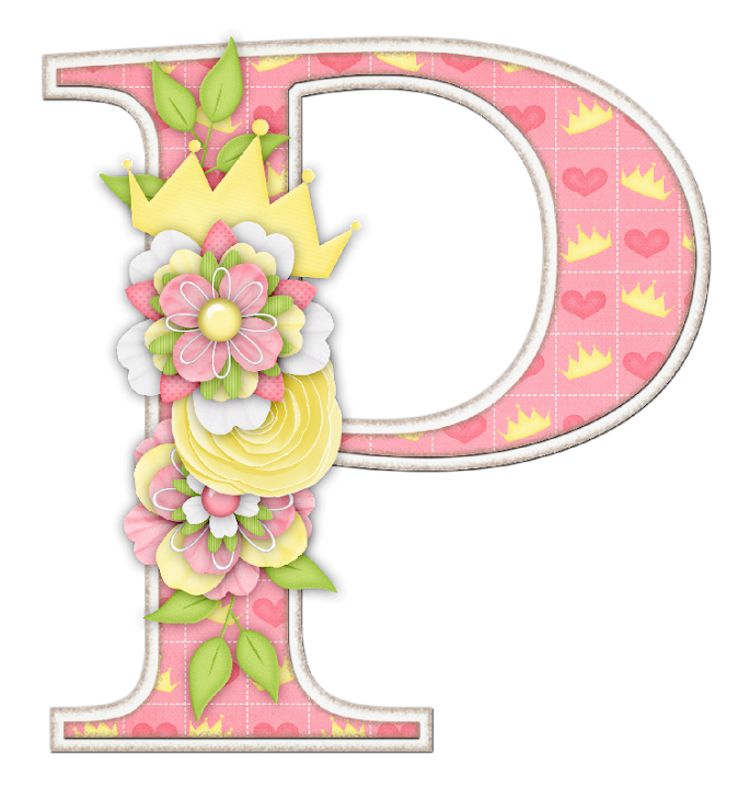 clipart letters floral