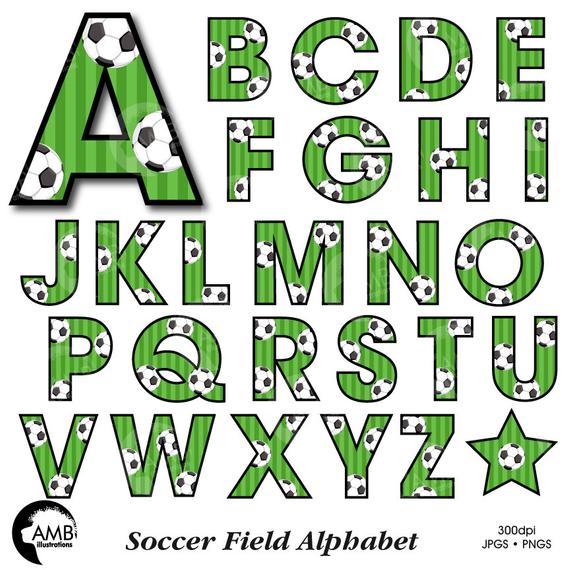 clipart letters football