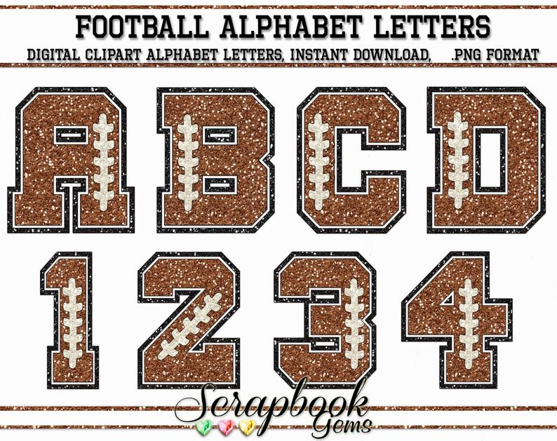 clipart letters football