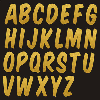 Clipart letters gold. Foil font alphabet 