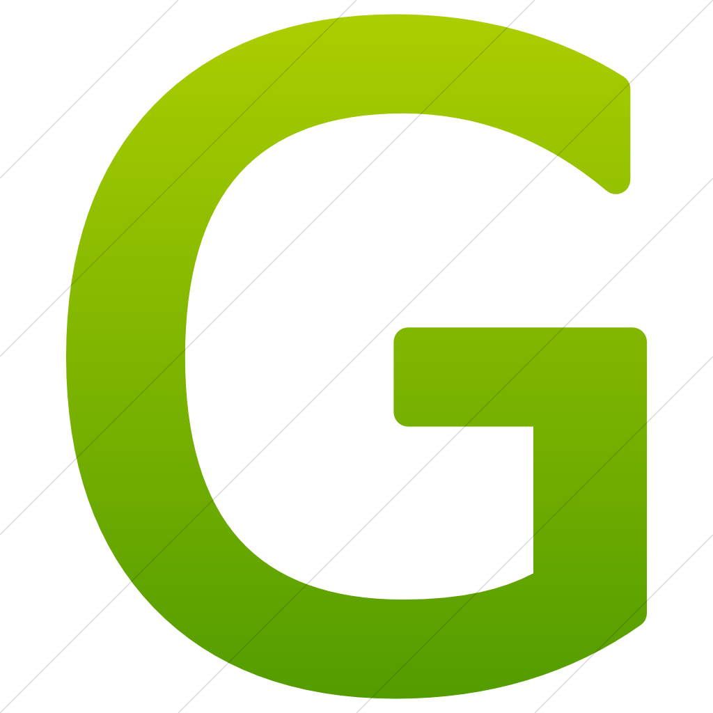 G icons png vector. Letter clipart green