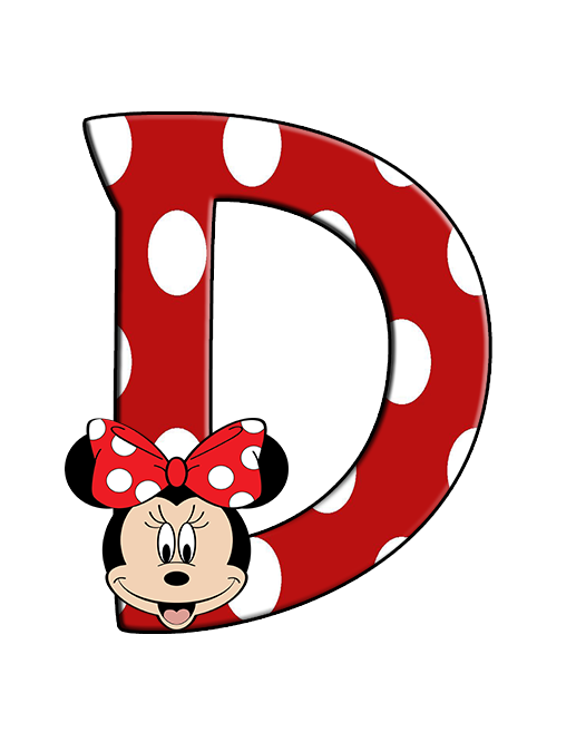 letters clipart minnie mouse