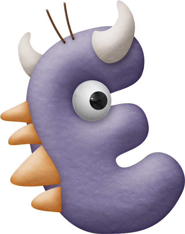 E png filo scrap. Clipart letters monster