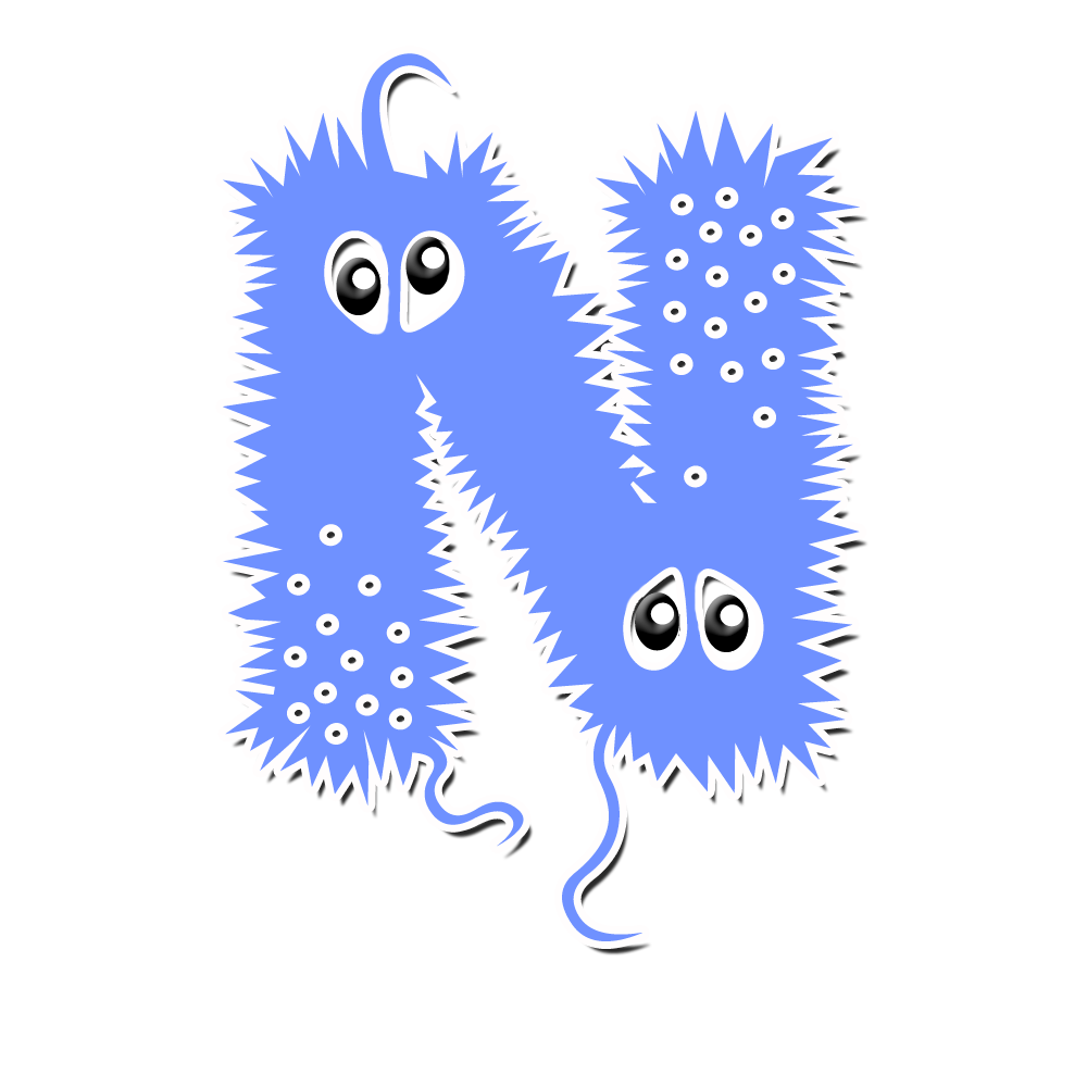 Clipart letters monster. Ch b monstruitos azules