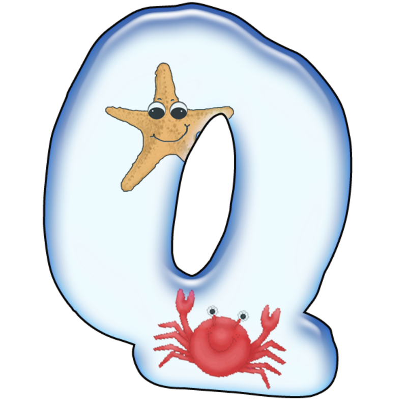  q ocean bubble. Clipart letters nautical