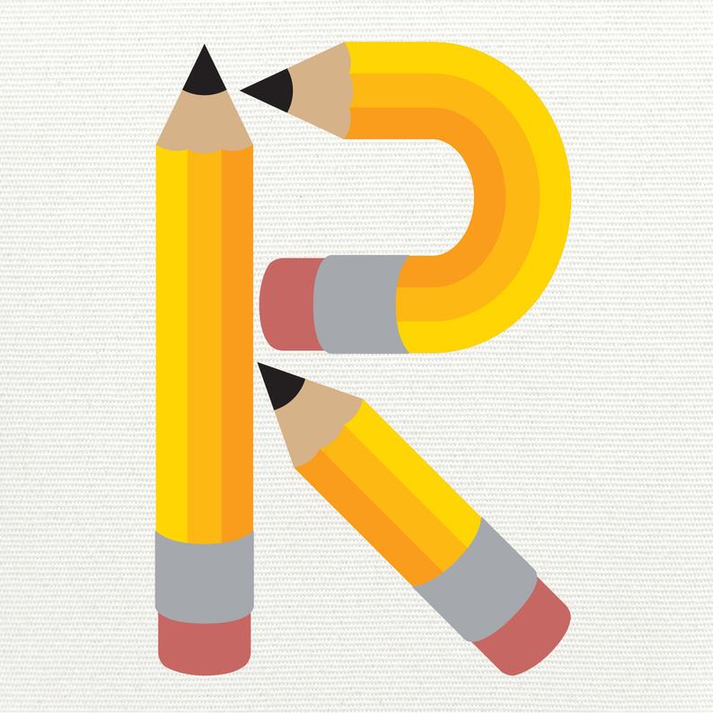 clipart letters pencil