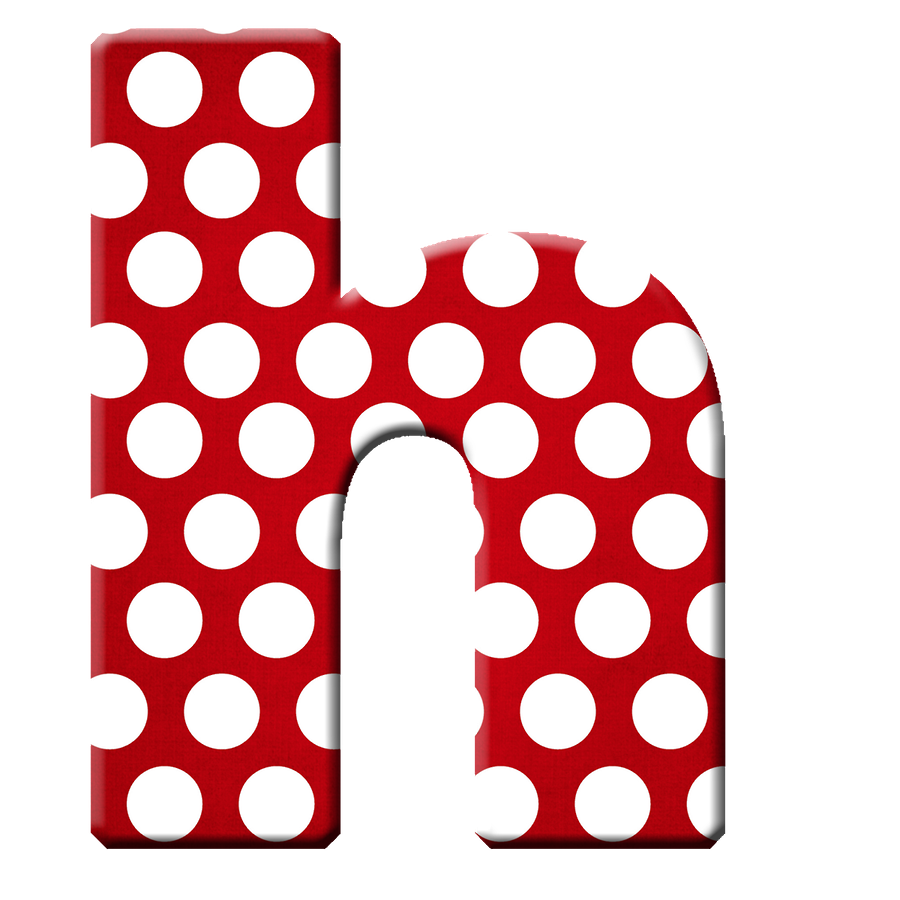 clipart letters polka dot