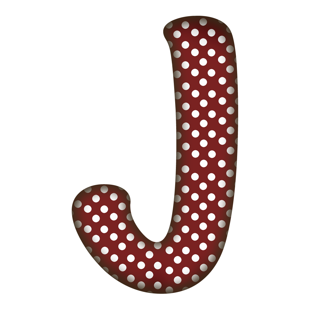 clipart letters polka dot