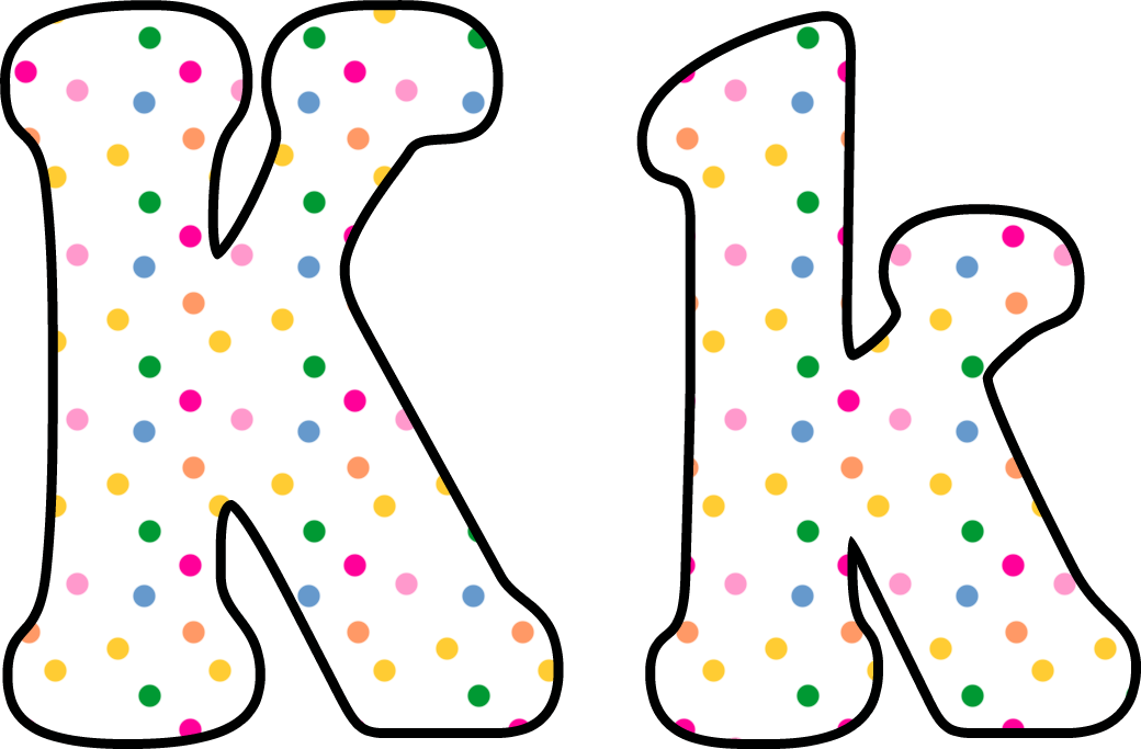 letter clipart polka dot