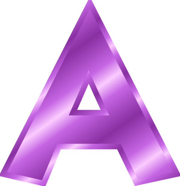 clipart letters purple