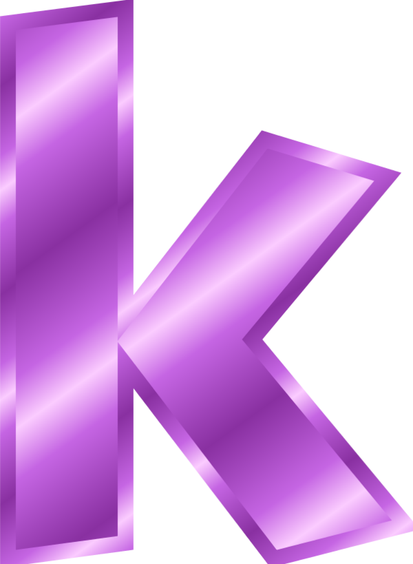 clipart letters purple