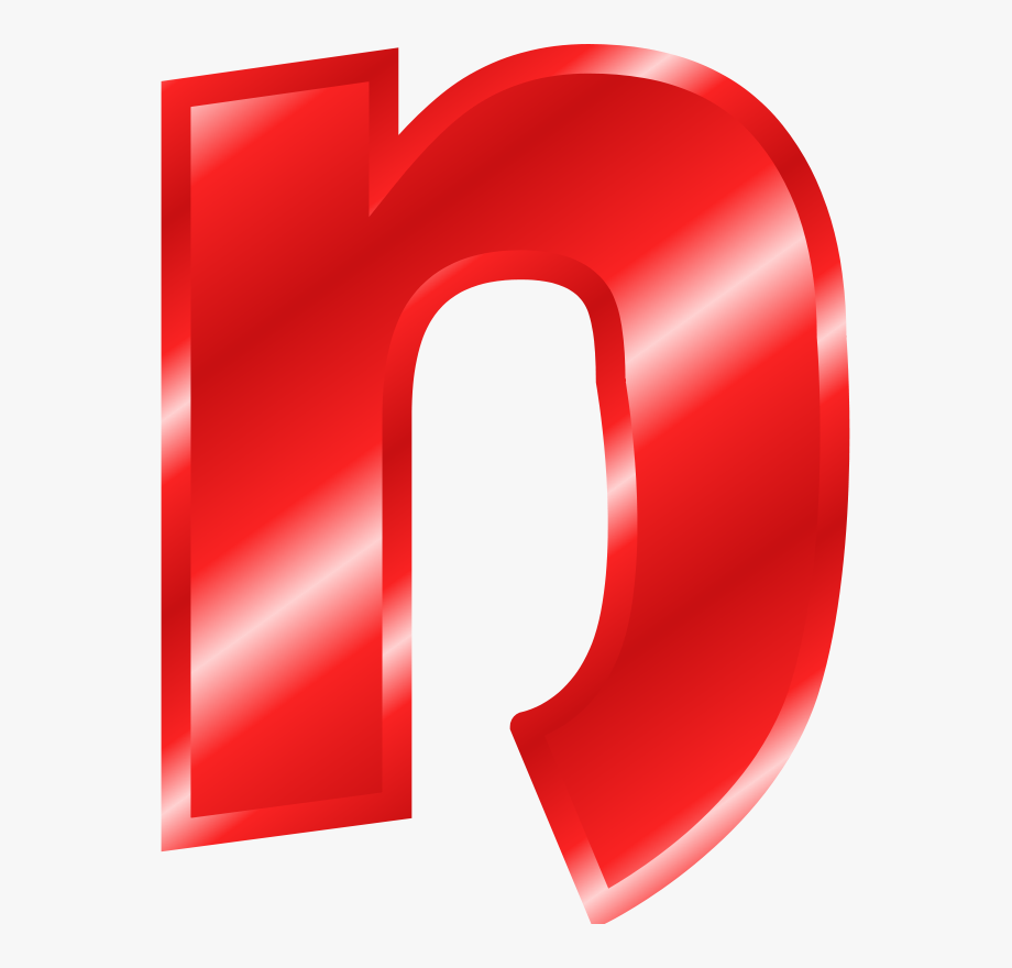 Clipart letters red. Alphabet free letter n