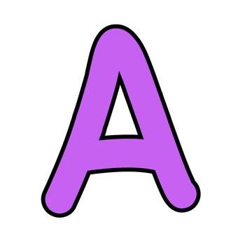 letters clipart purple