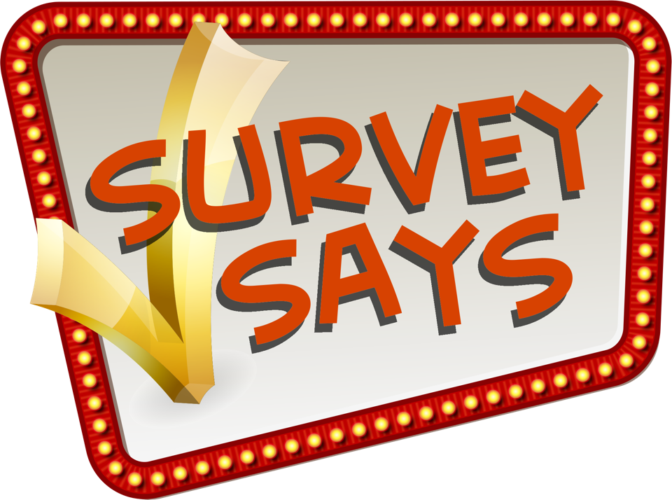 Clipart letters survey. Register bar game show