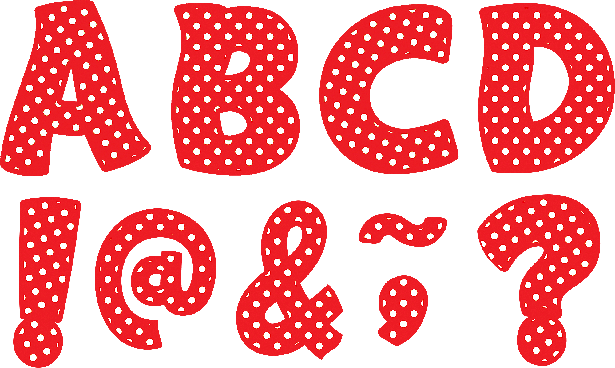 Red polka dots funtastic. Clipart letters teacher