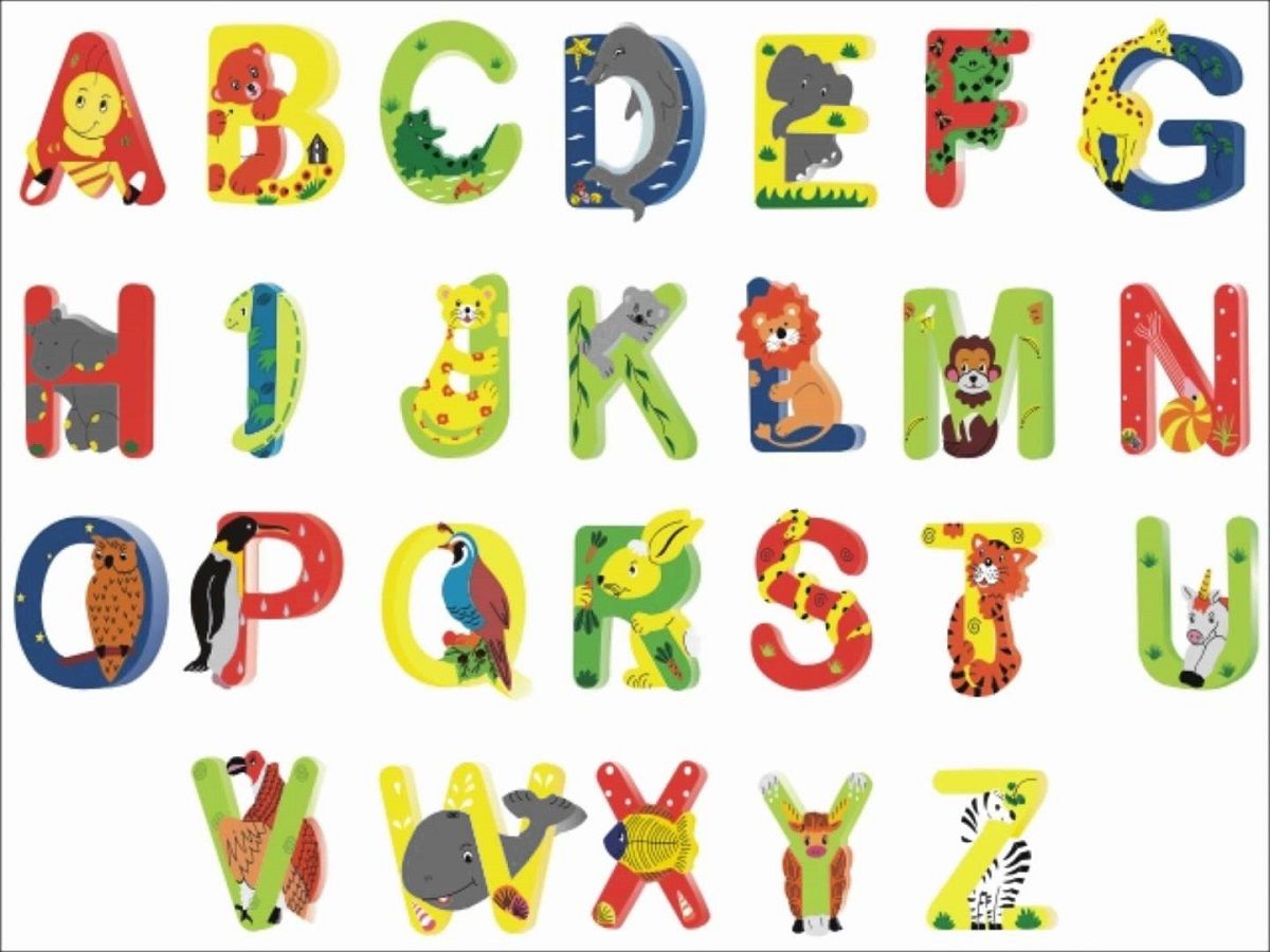 Clipart letters toddler. Animal shaped for kids
