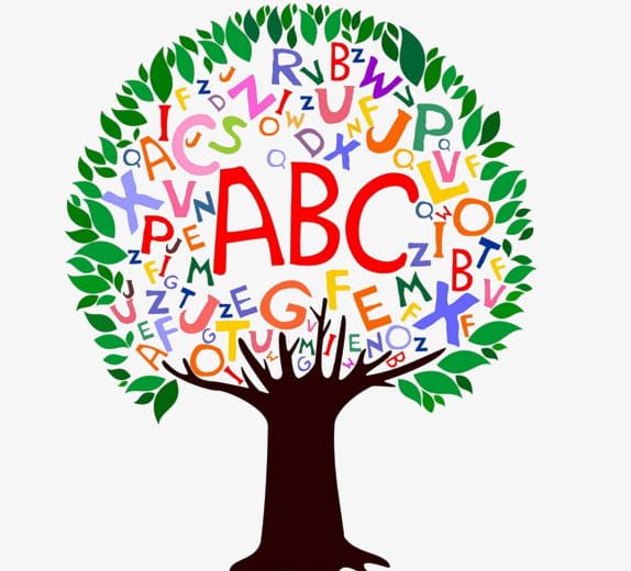 Letter education png . Letters clipart tree