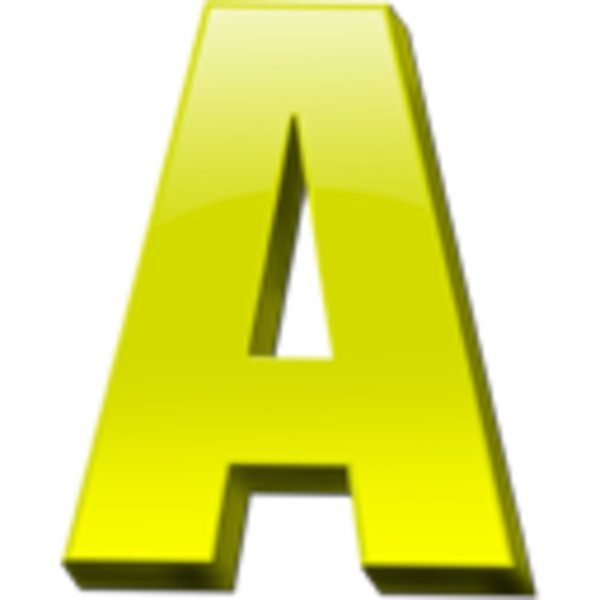 Letters clipart yellow. Letter a icon free