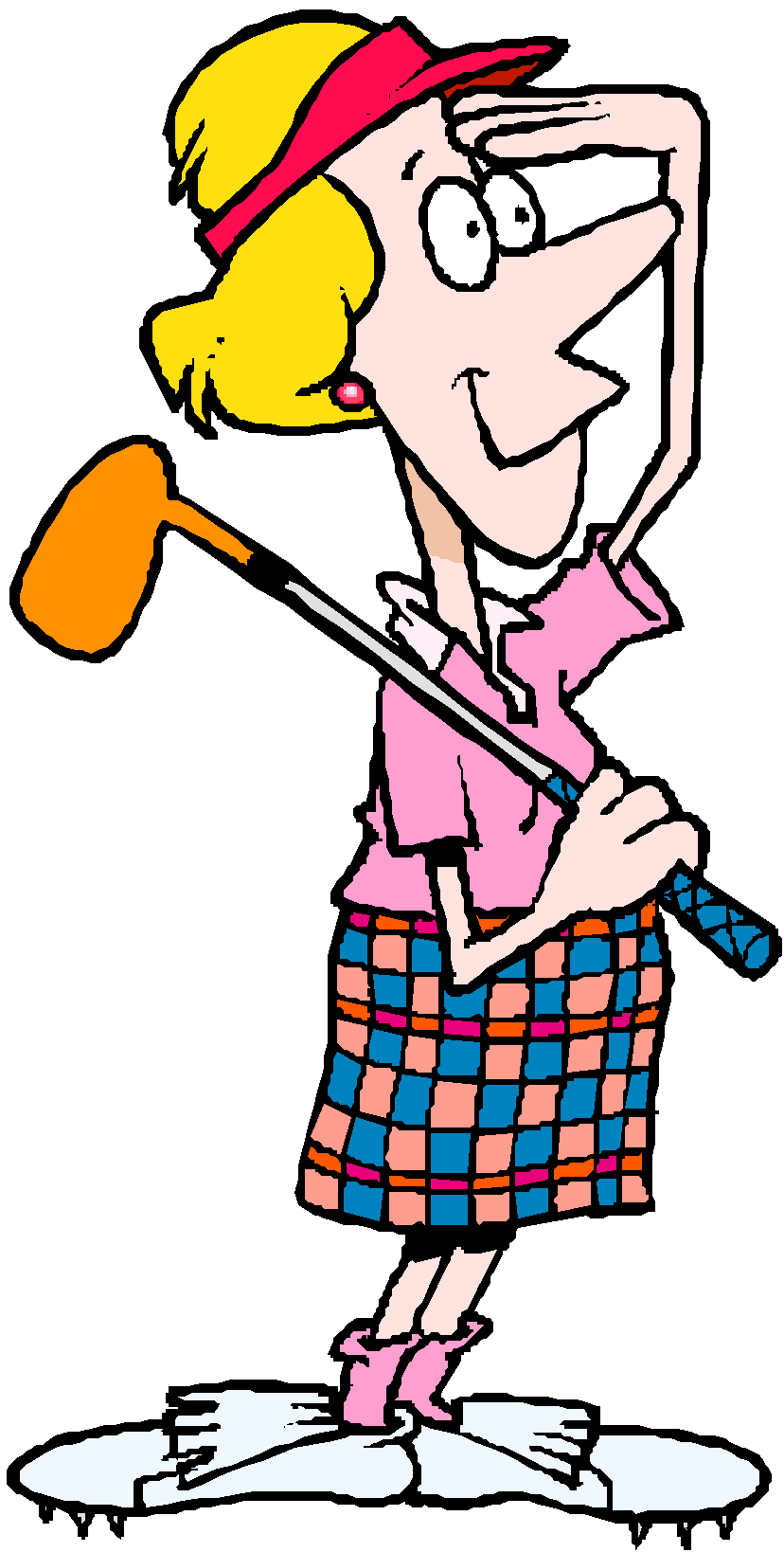 clipart woman golf